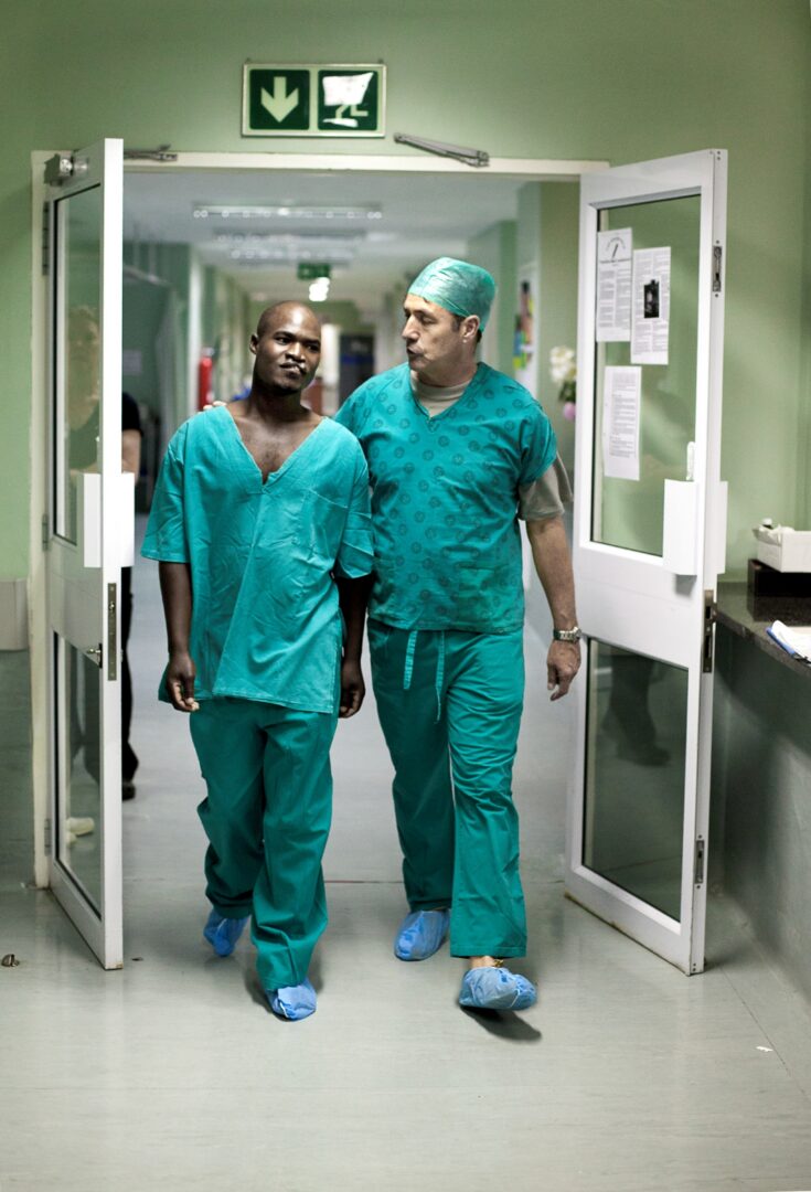 Ephraim with volunteer medical staff ready for cleft surgery. Photo: Zute Lightfoot
